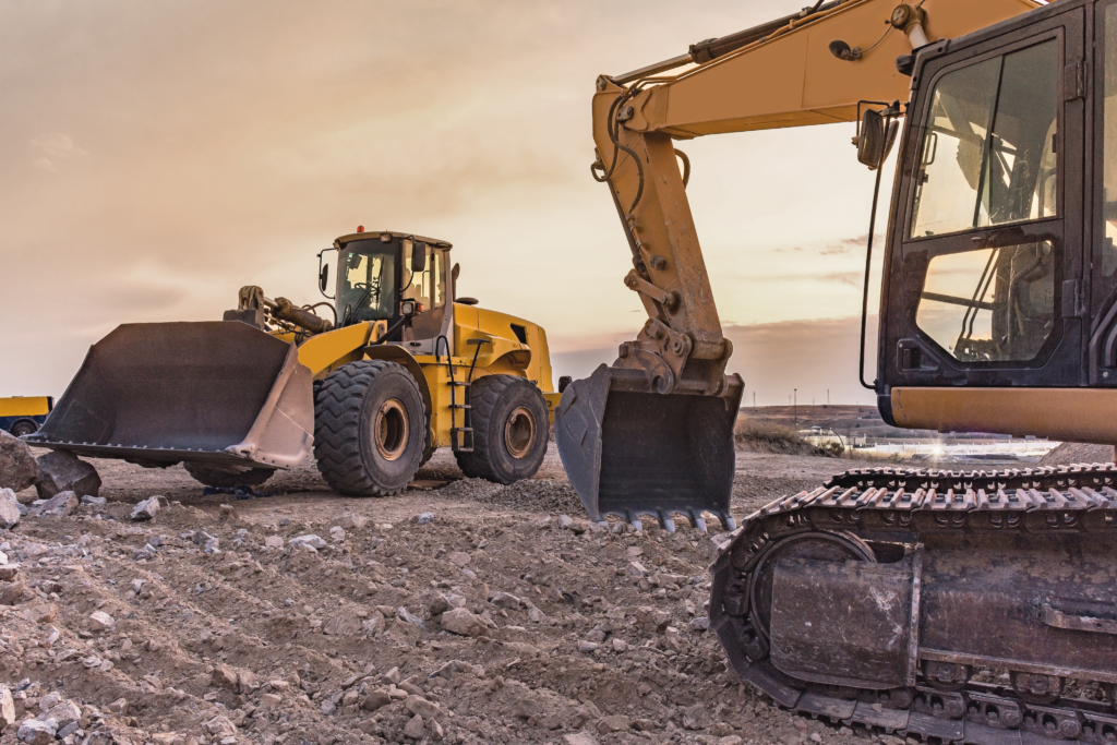 Construction equipment on site